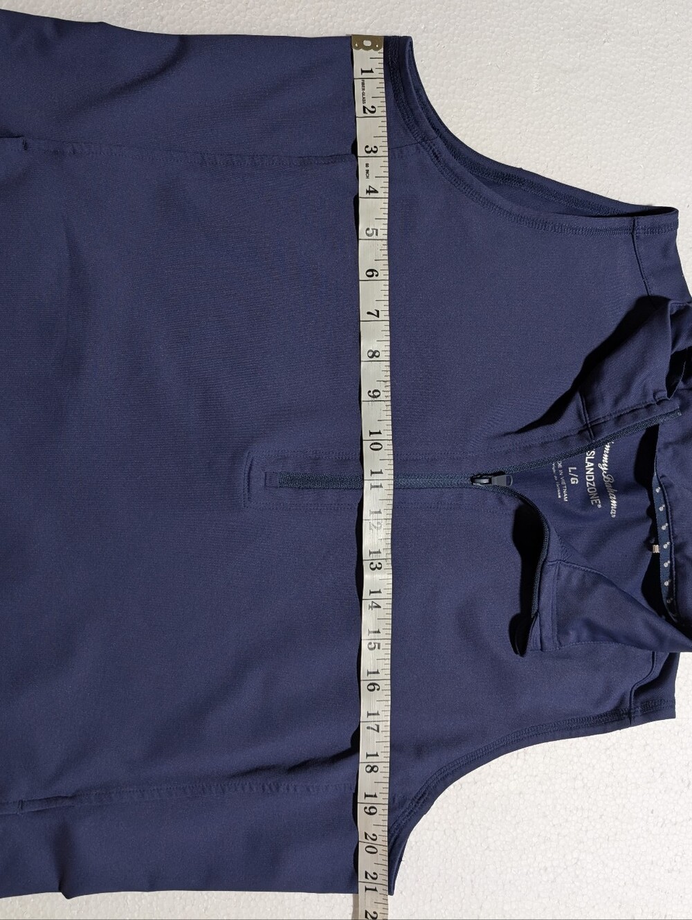 A-144 Tommy Bahama IslandZone Sleeveless Quarter Zip Golf Dress Large Blue - Picture 5 of 11
